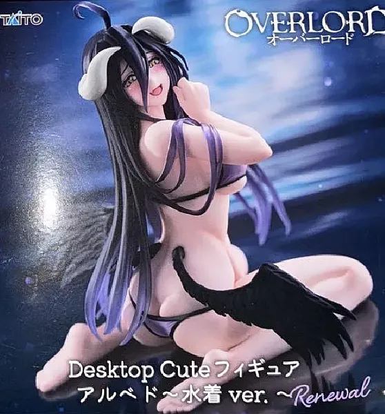 OVERLORD DESKTOP CUTE PVC STATUE ALBEDO RENEWAL PRINT SWIMSUIT VER 13 CM